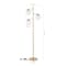 Jonathan Y Ellie 66" 3-Light Mid-Century Modern Metal LED Floor Lamp w/Triple Frosted Globe Shades, Brass Gold/W JYL3087A - alternate 2