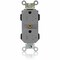 Leviton Straight Blade Receptacle, 5-20R, 20 A, 125V AC, Flush Mount, Self-Grounded MT563-SGY - alternate 1