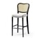 Homeroots 31" White and Black Fabric and Solid Wood Bar Height Bar Chair 632470 - alternate 2
