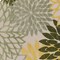 Homeroots 5' Green Yellow Ivory And Dark Green Round Floral Indoor Outdoor Area Rug 548138 - alternate 2