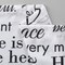 Homeroots Black and White Text Shower Curtain and Hooks Set 484086 - alternate 3