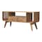Homeroots 43in Brown Solid Wood Enclosed and Open Storage TV Stand 727854 - alternate 2