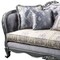 Homeroots 89" Platinum Imitation Silk Damask Sofa And Toss Pillows 491319 - alternate 2