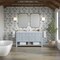 James Martin Vanities Breckenridge 60 in. Double Vanity, Serenity Blue, w/ 3 CM Lime Delight Quartz Top 330-V60D-SRB-3LDL - alternate 2