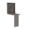 Homeroots 24" Light Gray Floating Desk 403794 - alternate 3