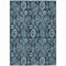 Homeroots 3' X 5' Teal Blue And Sky Blue Damask Washable Indoor Outdoor Area Rug 588196 - alternate 2