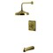 Kingston Brass Single-Handle Pressure Balanced Tub and Shower Faucet, Antique Brass KB6143AL - alternate 1
