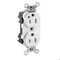 Leviton Straight Blade Receptacle, 5-15R, 15 A, 125V AC, Surface Mount, Self-Grounded M8200-PLW - alternate 1