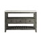 Homeroots 18in X 54in X 36in White Marble Gray Oak Wood Server 347332 - alternate 1