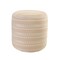 Homeroots 20in Orange Polyester Round Striped Indoor Outdoor Pouf Ottoman 517436 - alternate 1