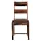 Homeroots Seven Piece Dark Brown and Black Solid Wood Live Edge Dining Set with Six Chairs 590254 - alternate 2