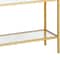 Homeroots 24" Brass And Clear Glass And Steel End Table With Two Shelves 544213 - alternate 4
