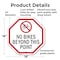Signmission No Bikes Beyond This Point, 18 Inch X 18 Inch, Plastic Sign OC-P-18-75 - alternate 2