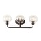 Jonathan Y Sandrine 26.25" 3-Light Iron/Seeded Glass Cottage Rustic LED Vanity Light, Oil Rubbed Bronze JYL7528A - alternate 3