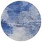Homeroots 8' Denim Blue And Sky Blue Round Abstract Washable Indoor Outdoor Area Rug 577705 - alternate 2