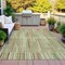 Homeroots 10' X 14' Khaki And Olive Green Striped Washable Indoor Outdoor Area Rug 631544 - alternate 2