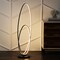 Jonathan Y Looper 47" Metal Modern Contemporary Oval Dimmable Integrated LED Floor Lamp, Black JYL9540A - alternate 3