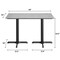 Flash Furniture 48"x30" Tabletop, Gray Faux Concrete, Seamless Surface Technology, 22x30 Black Table Height X-Bases ST-REC3048-CMGY-T2230-GG - alternate 3