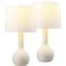 Jonathan Y Katee 24.75" Modern Scandinavian Textured Resin/Metal Gourd LED Table Lamp, Antique White, 2PK JYL9207A-SET2 - alternate 1