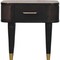 Homeroots 18" Brown Solid Wood Two Drawer Nightstand 701717 - alternate 2