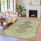 Homeroots 3' X 5' Green Gray And Taupe Geometric Washable Indoor Outdoor Area Rug 631909 - alternate 2