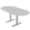 Skutchi Designs 6ft Conference Table With Power Unit | 6 Person Modular Racetrack Meeting Table | Harmony Series HAR-RAC-36X72-T-K458-NA - alternate 1