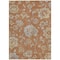 Homeroots 5' X 8' Orange Copper And Gray Floral Washable Indoor Outdoor Area Rug 589495 - alternate 2
