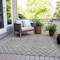 Homeroots 3' X 5' Gray And Ivory Geometric Washable Indoor Outdoor Area Rug 596105 - alternate 2
