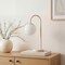 Jonathan Y Arco 18.3 in. Minimalist Mid-Century Arched Metal and Frosted Glass LED Table Lamp, Beige JYL6010C - alternate 2