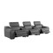 Homeroots 129" Dark Gray Italian Leather Reclining USB Sofa 632877 - alternate 3