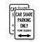 Signmission Car Share Parking Only Permit Required with Bidirection, 12'' X 18'', Heavy Gauge Aluminum, 2PK A-1218-2PACK-24288 - alternate 1