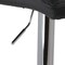 Elama 2 Piece Square Tufted Faux Leather Adjustable Bar Stool in Black with Chrome Base ELM-708-BLK - alternate 3