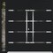 Vdomdoors Metal Double Doors Deux 1105 Black Enamel 1 Sidelight Mirrored Clear Glass 1 Sidelight Entry Modern DEUX1105DEXD-BLK-W72+12xH96-RH-I - alternate 1