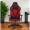 Homeroots Black Red and Black Adjustable Swivel Metal Rolling Gaming Chair 533920 - alternate 2