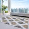 Homeroots 8' X 10' Chocolate And Ivory Ikat Washable Indoor Outdoor Area Rug 589089 - alternate 2