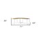 Homeroots 71" Natural and White Wood and Metal L Shape Writing Desk 543805 - alternate 2