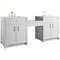 James Martin Vanities Bellshire 84" Dual Vanity Set with 24" Make-Up Counter, Bright White w/3 cm White Zeus Silestone Top 660-VMC84-BW-3WZ - alternate 2