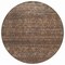 Homeroots 8' Coffee And Ivory Round Geometric Washable Indoor Outdoor Area Rug 605586 - alternate 2