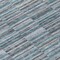 Homeroots 8' Teal Blue Aqua And Gray Round Striped Washable Indoor Outdoor Area Rug 587940 - alternate 2