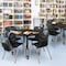 Regency Round Kee Adjustable Classroom Table W/ 4 Andy Stack Chairs, 36 in W, 36 in L, Neo Walnut TB36RNDNWAPBK40BK - alternate 2