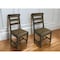 Homeroots Set of Two Dark Brown Wood Ladder Back Dining Side Chairs 522052 - alternate 1