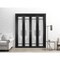Sartodoors Sliding Closet Double Bi-fold Doors Planum 2112 Black Solid Core Modern Interior PLANUM2112DBF-BLK-96 x 80 (4* 24x80) - alternate 2