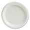 Perk PFAS-Free Compostable Bagasse Plates, Sugarcane, 9in dia, White, 250PK PK61287 - alternate 2