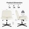 Yssoa Criss Cross Chair Legged, Home Office Desk Chair No Wheels Armless, Wide Seat Swivel Vanity C 3A88FNCHAIROFFICELEABGE01 - alternate 2