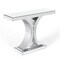 Homeroots 39" Silver Mirrored Glass Pedestal Console Table 568865 - alternate 2