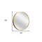 Homeroots 16" Gold Round Aluminum Framed Bathroom Vanity Mirror 565017 - alternate 2