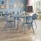 Flash Furniture 5 PC Plastic Activity Table and 4 Chairs Set, 10.5 in Seat Height-Dusty Blue YU-YCX-0073-2-ROUND-TBL-DSTYBL-E-GG - alternate 1