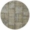 Homeroots 8' Taupe Brown And Beige Round Patchwork Washable Indoor Outdoor Area Rug 581625 - alternate 2