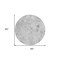 Homeroots 8' Gray Charcoal And Silver Round Floral Washable Indoor Outdoor Area Rug 583138 - alternate 2