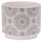 Homeroots Set of Three Green Pink And White Ceramic 1 Ounce Geometric Round Pot Planters 634280 - alternate 2